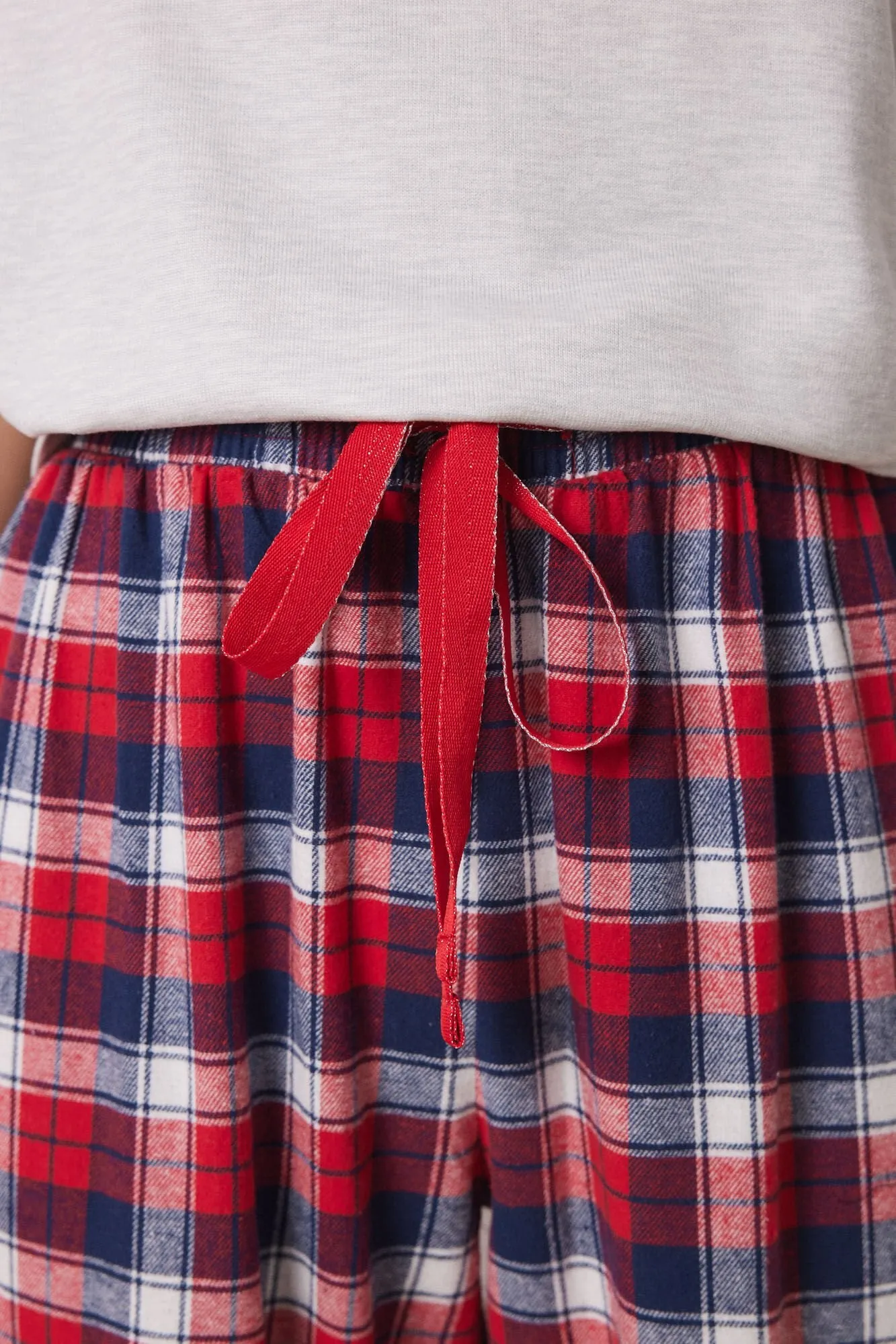 100% checked cotton casual pants