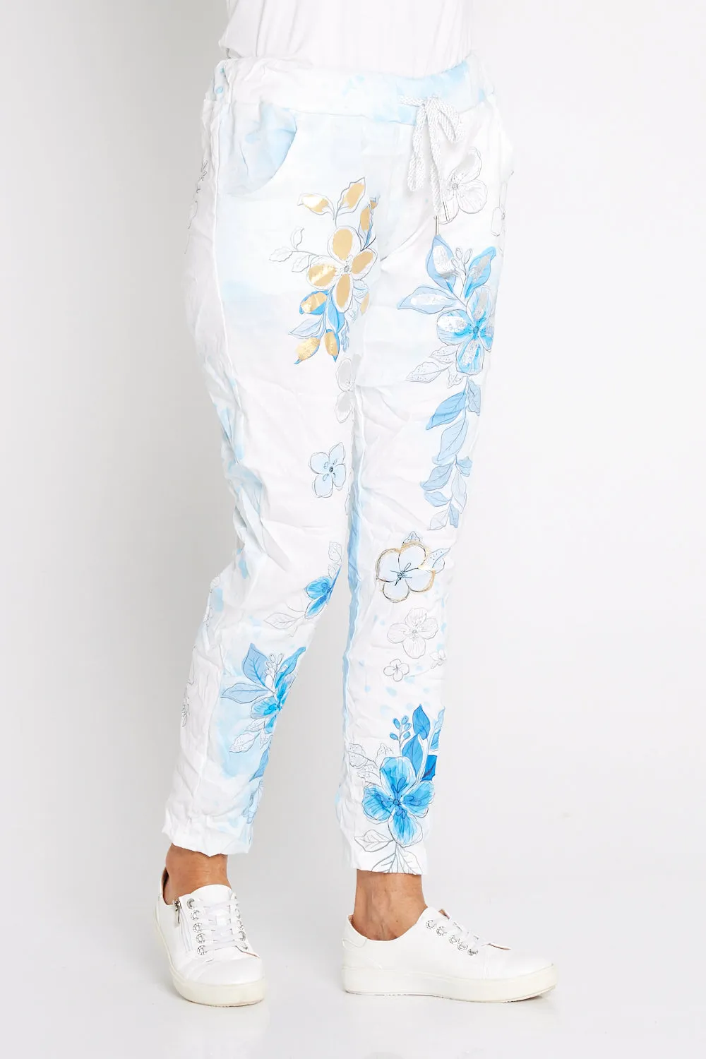 Alina Pants - Sky Bloom