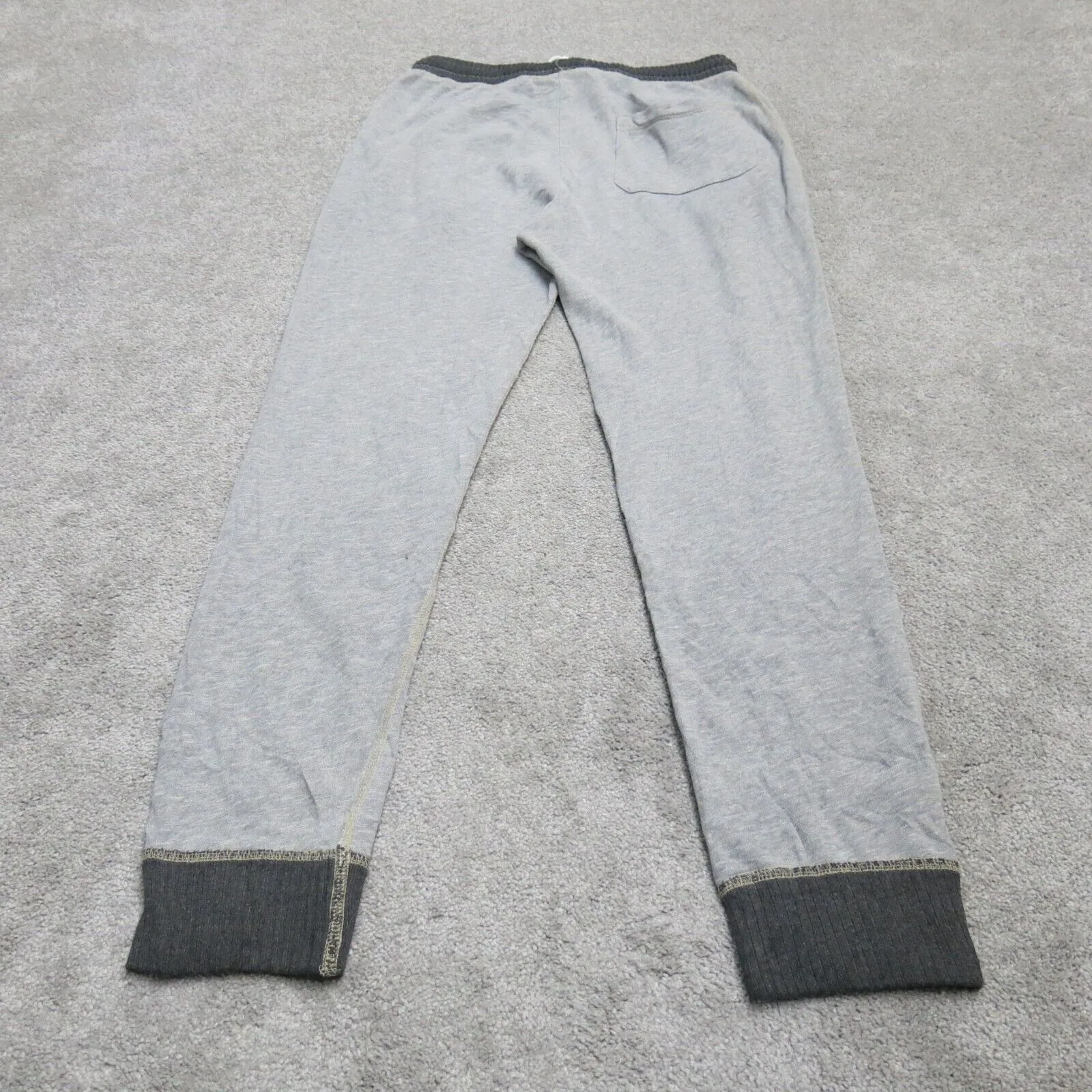 American Eagle Mens Drawstring Jogger Pant Mid Rise Pockets Gray Black S/P