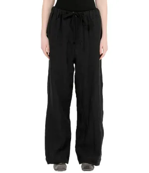 Black Linen Pete Pants
