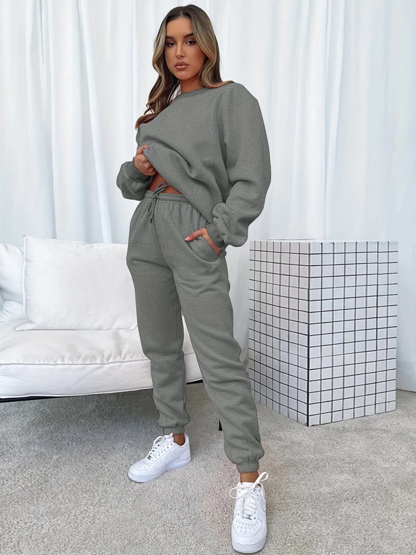 Black Sweatsuit Set