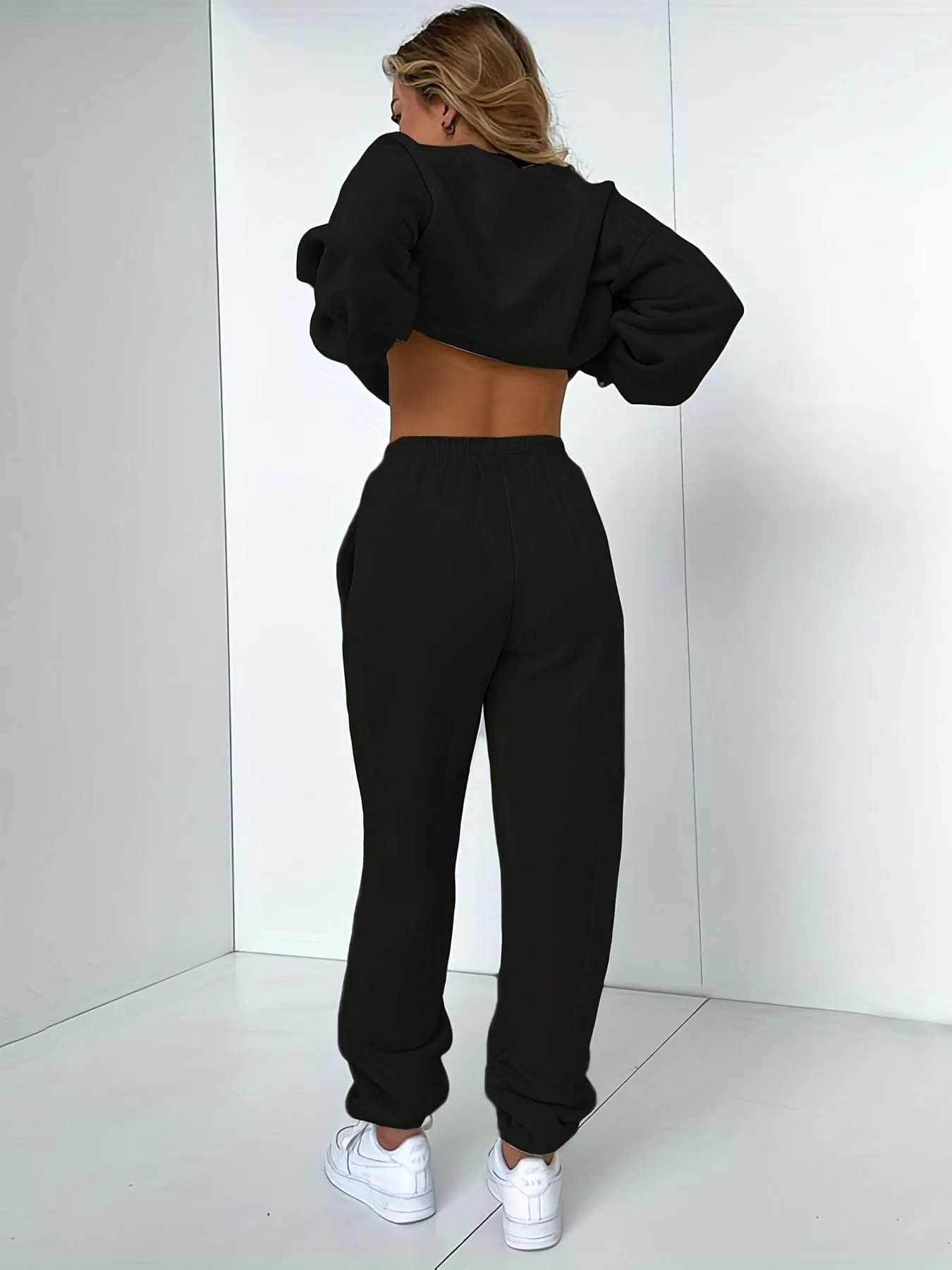 Black Sweatsuit Set