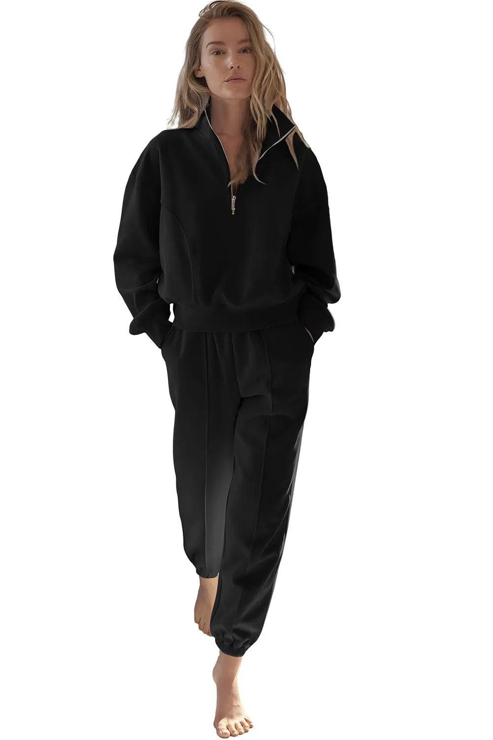 Black Sweatsuit Set