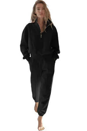 Black Sweatsuit Set