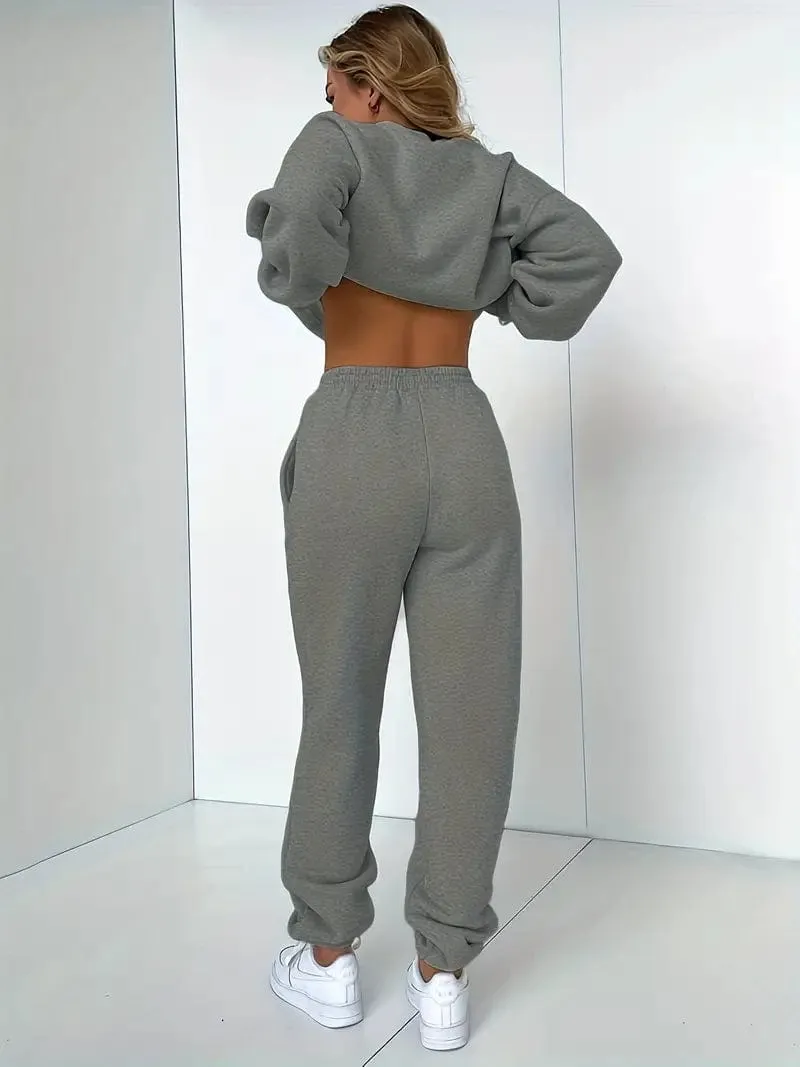 Black Sweatsuit Set