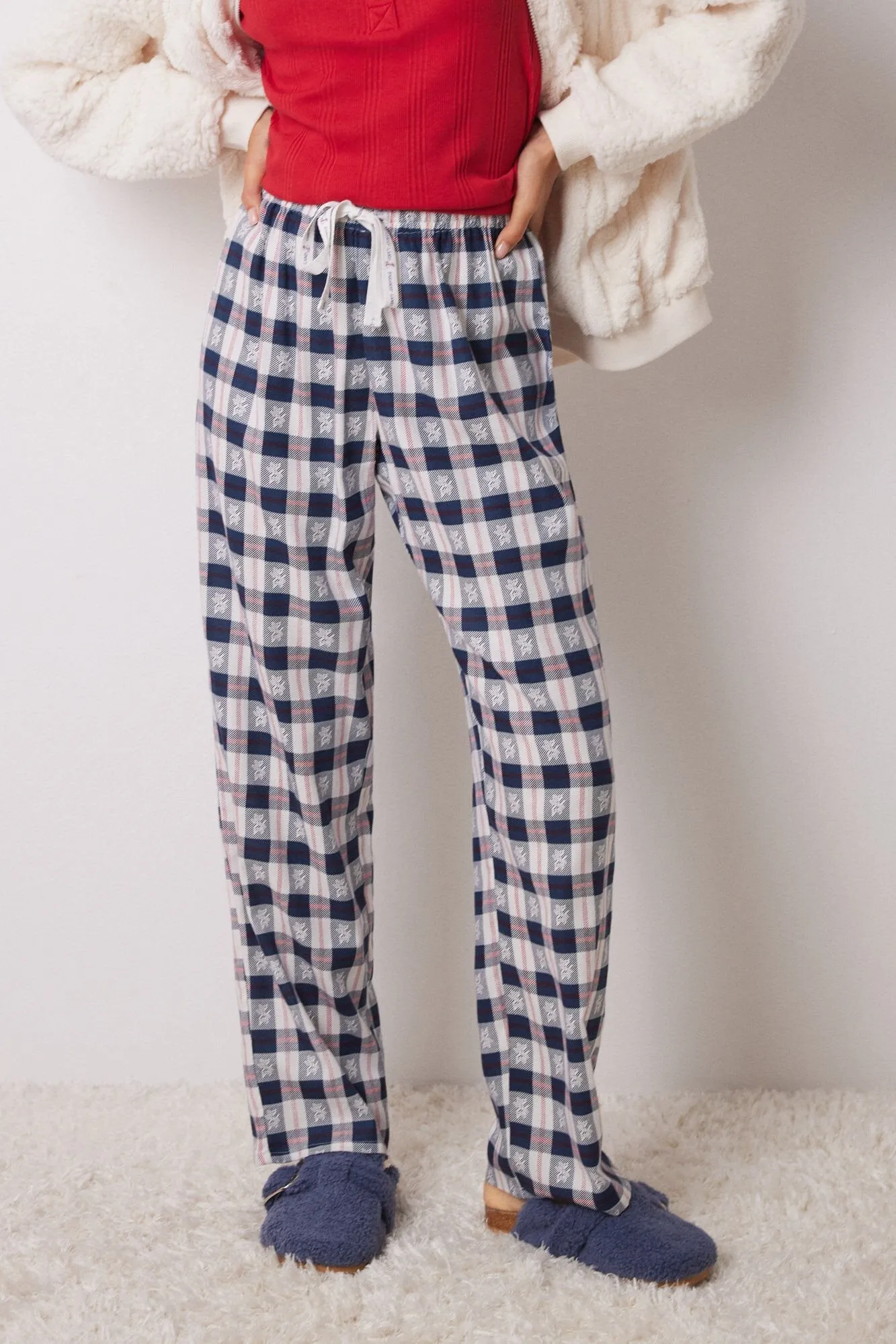 Blue Checked Pyjamas Pants