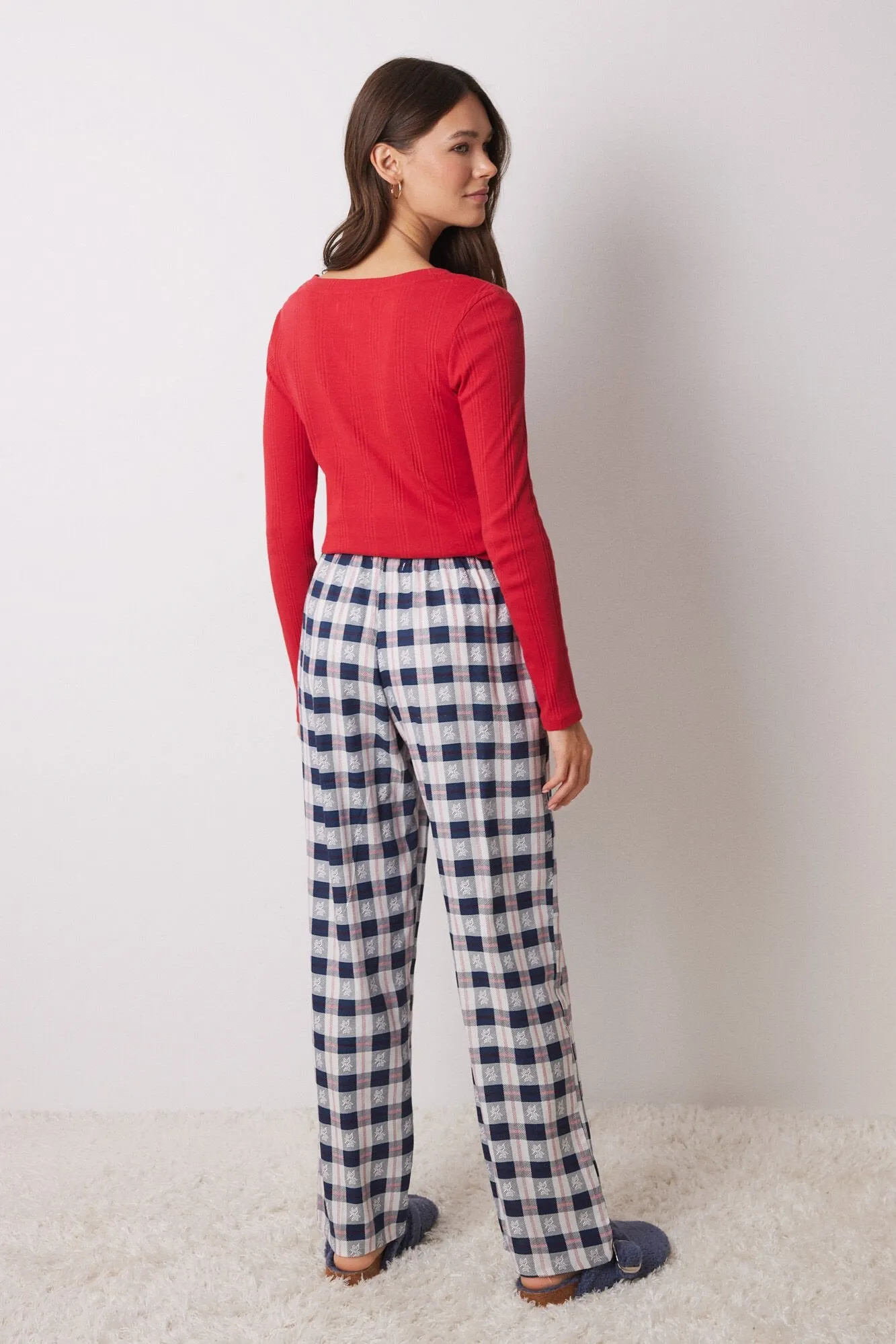Blue Checked Pyjamas Pants