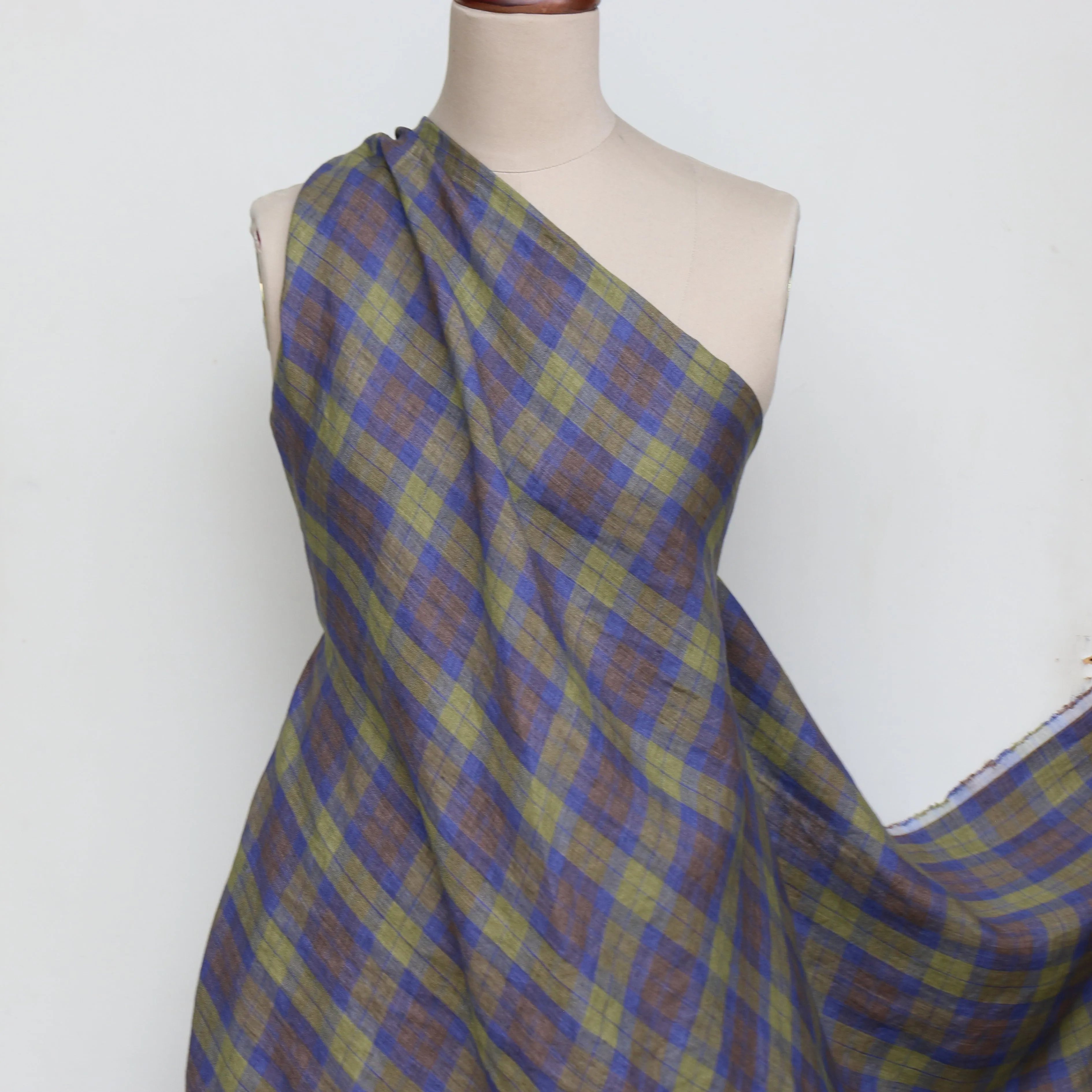 Brooklyn Check Pistachio Linen