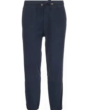 Brunello Cucinelli Mens Drawstring Slim-Cut Track Pants in Navy