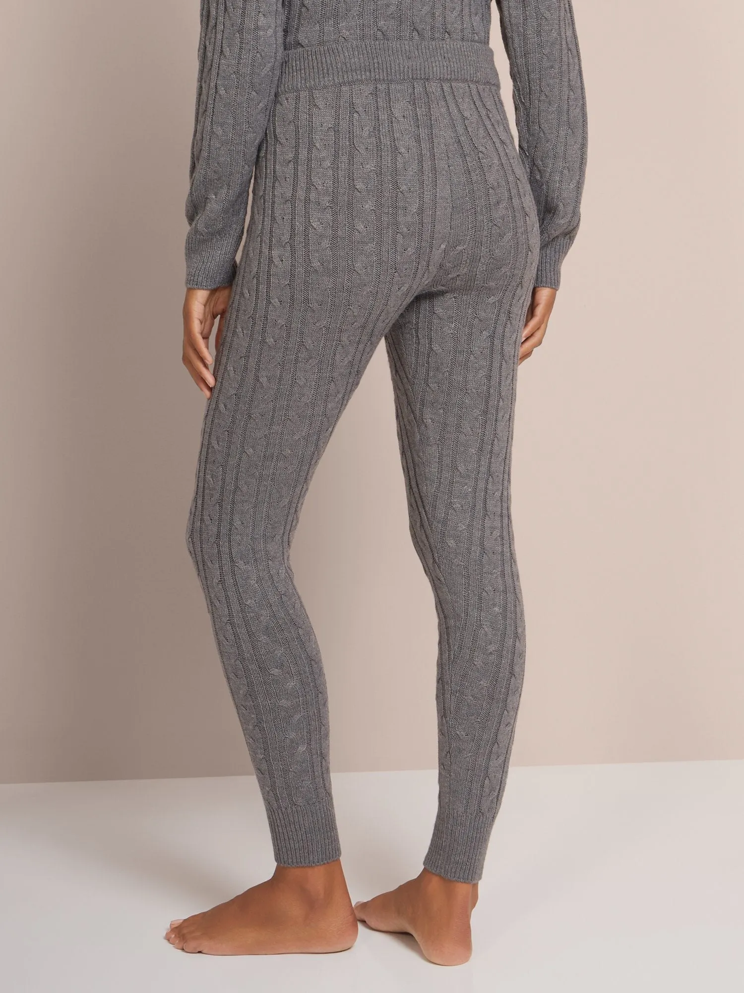 Cabled Sweater-Knit Jogger Pant