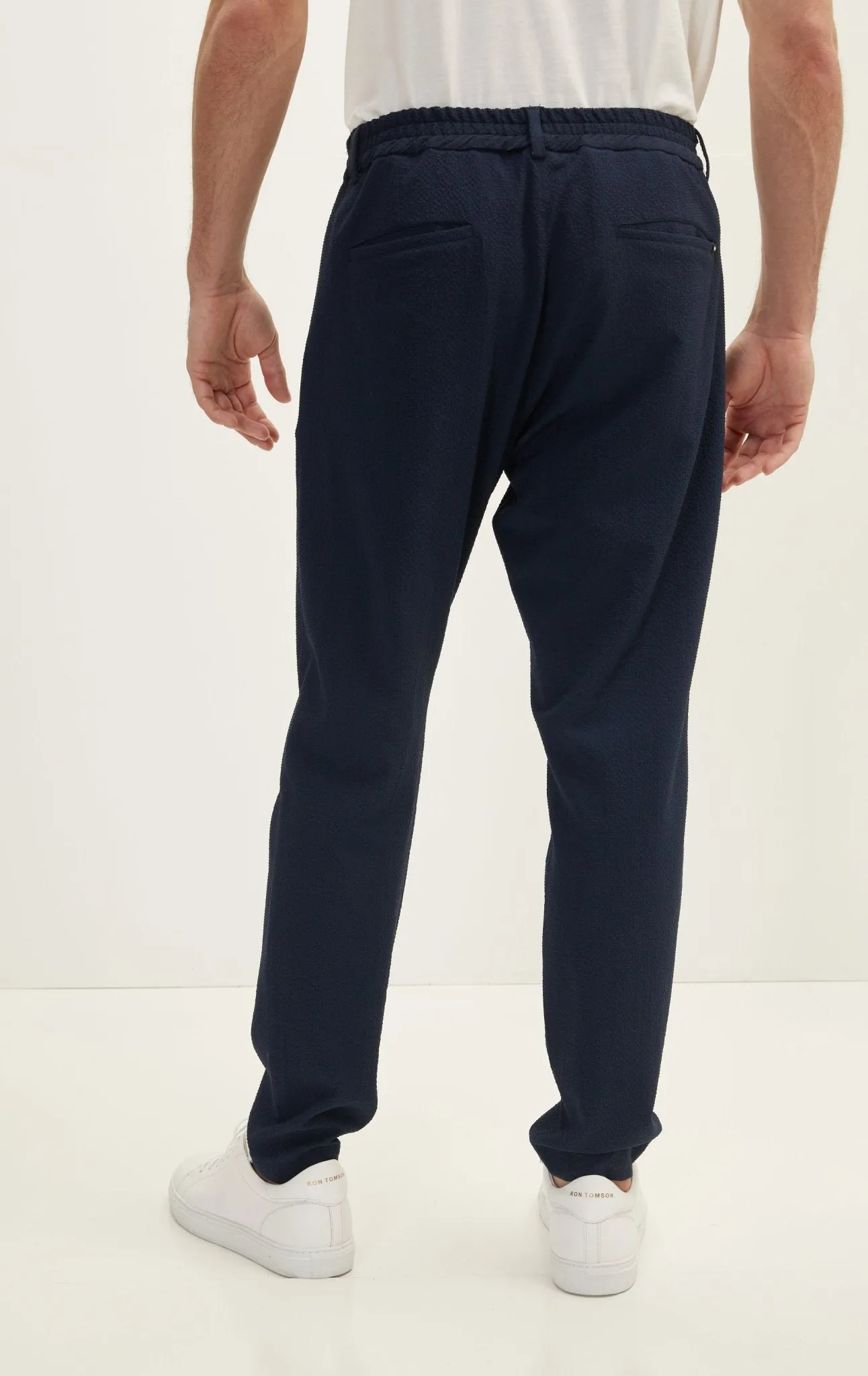 Casual Drawstring Pants - Navy