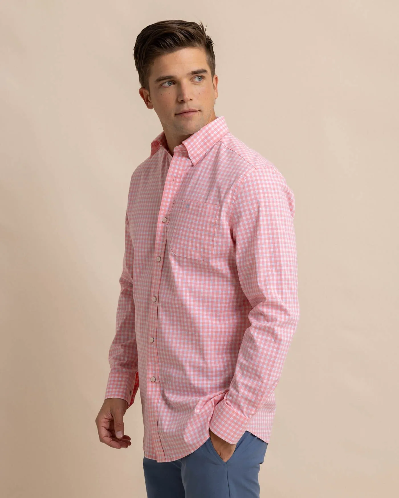 Charleston Roanoke Check Long Sleeve Sport Shirt