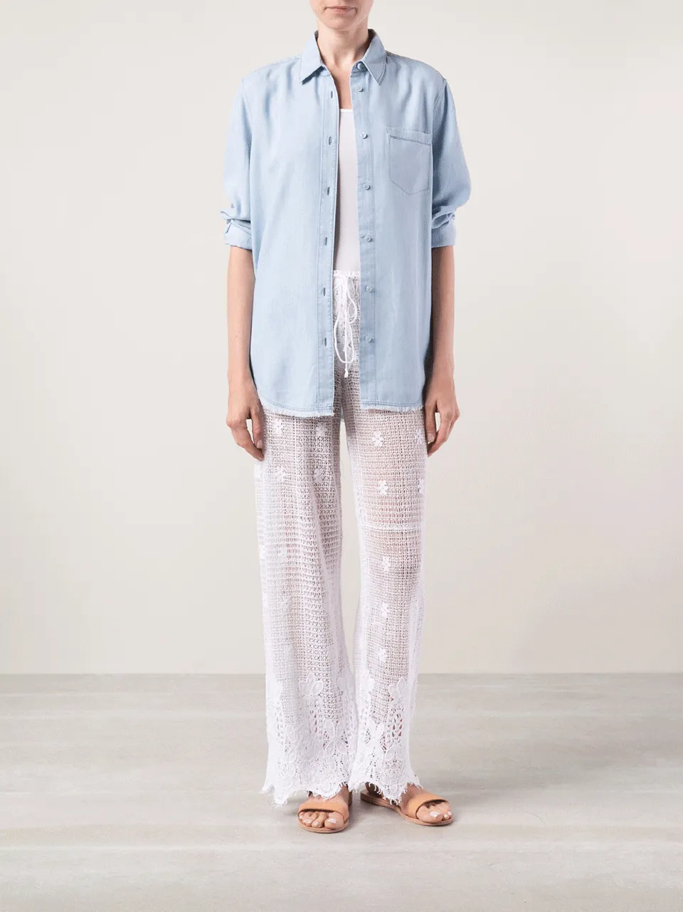 Cotton Crochet Pants