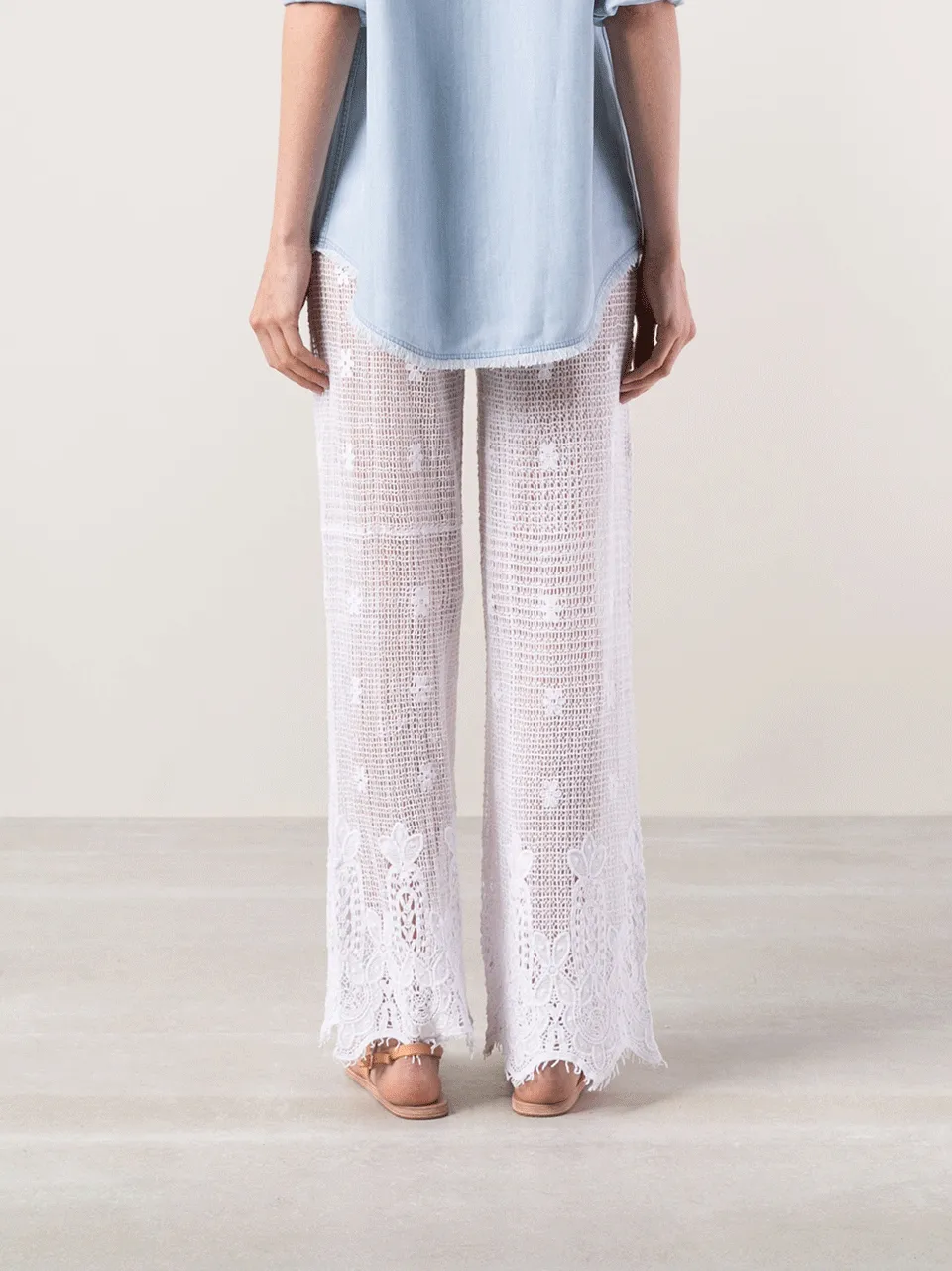 Cotton Crochet Pants