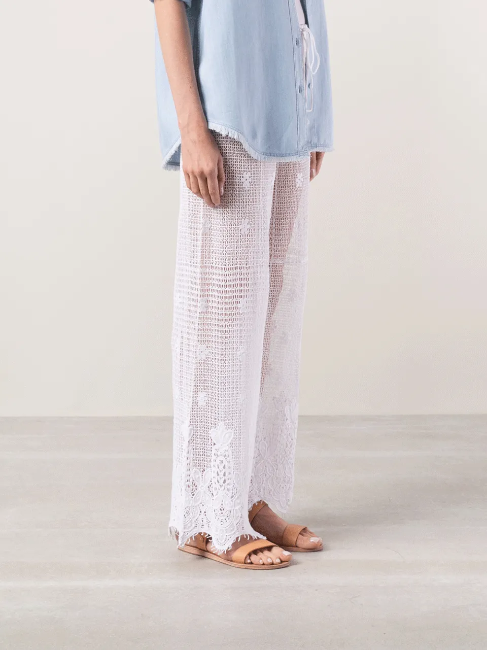 Cotton Crochet Pants