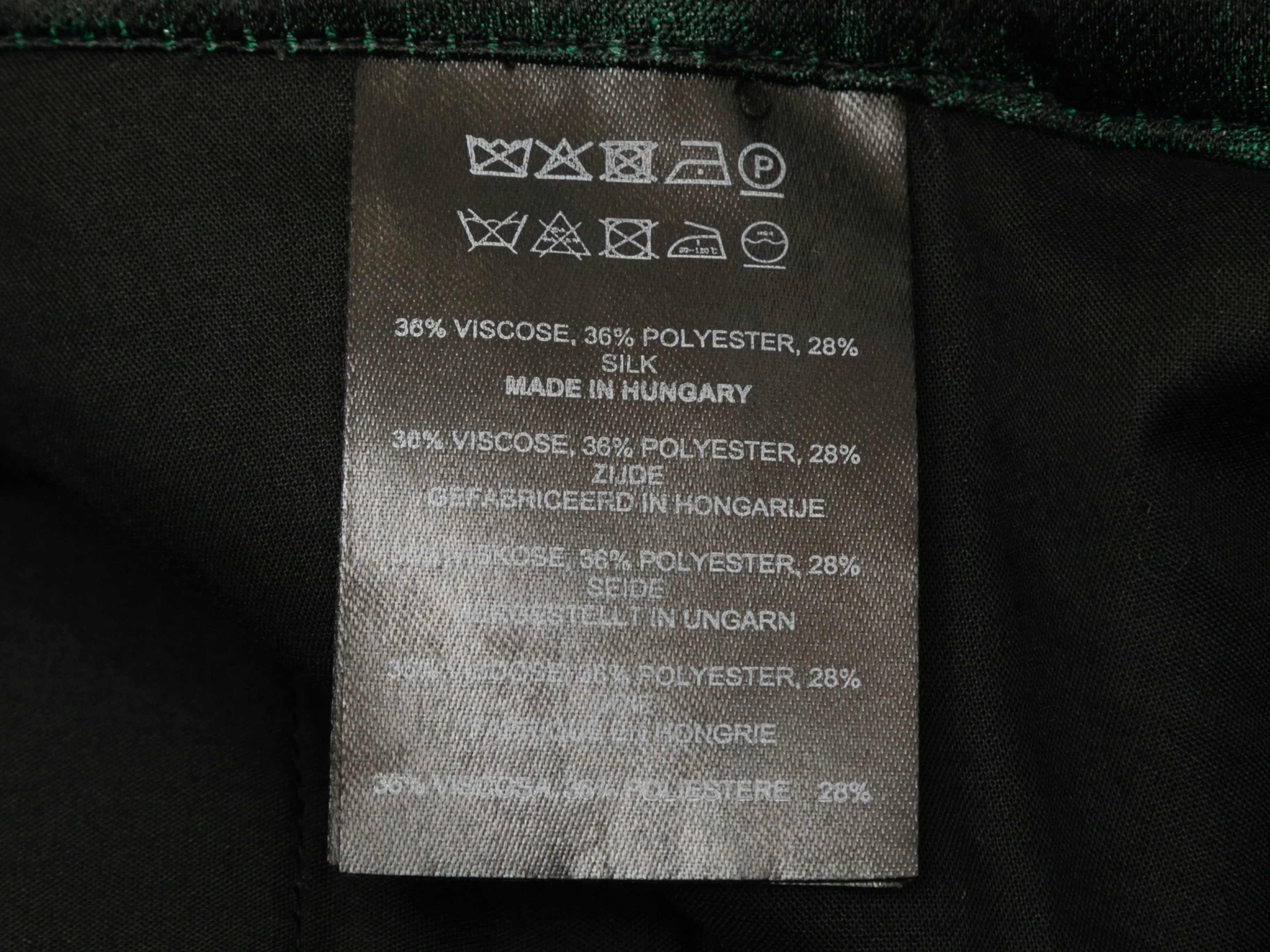 Dark Green & Black Dries Van Noten Jacquard Trousers Size EU 34