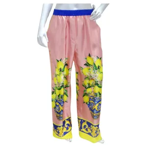 Dolce & Gabbana Silk Printed Palazzo Pants