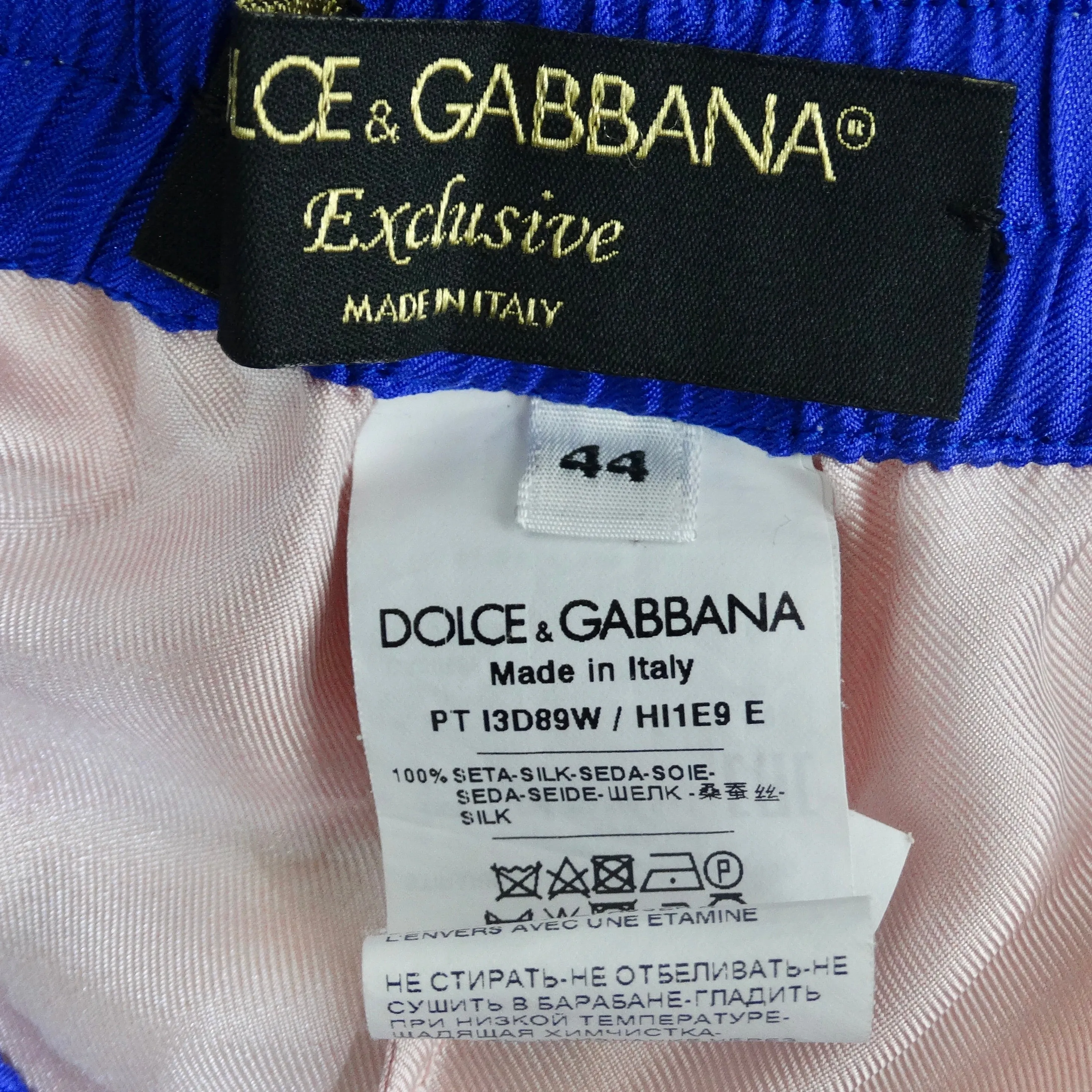 Dolce & Gabbana Silk Printed Palazzo Pants