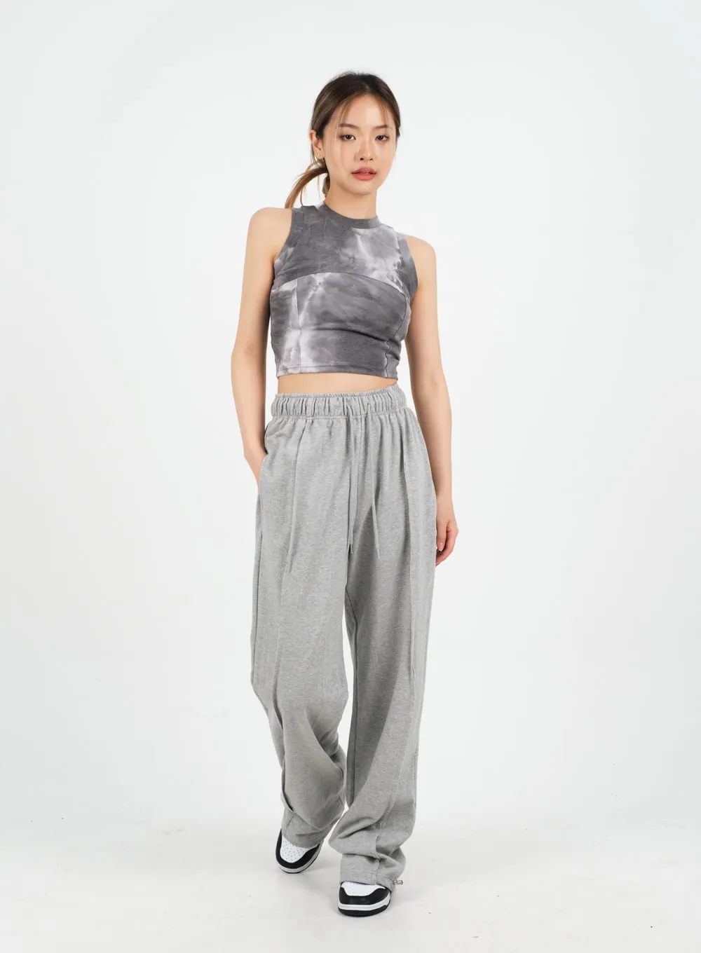 Drawstring Hem Sweat Pants CM9