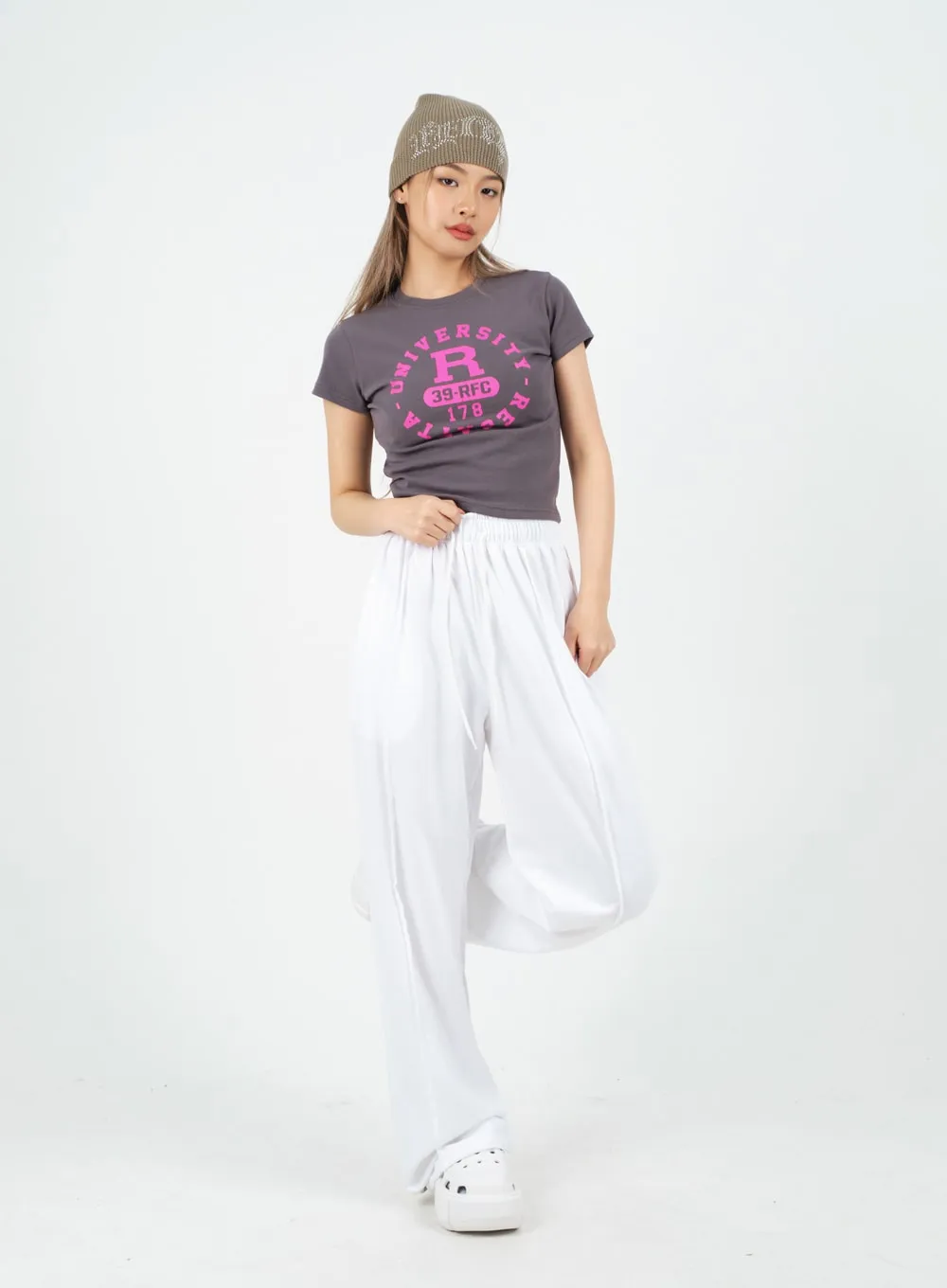 Drawstring Hem Sweat Pants CM9