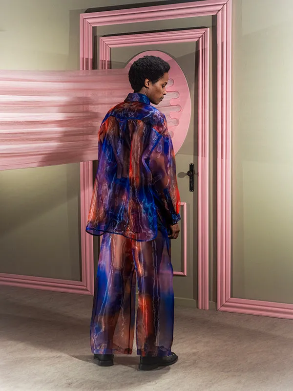 Eclipse Pants - Blue Orange Blur
