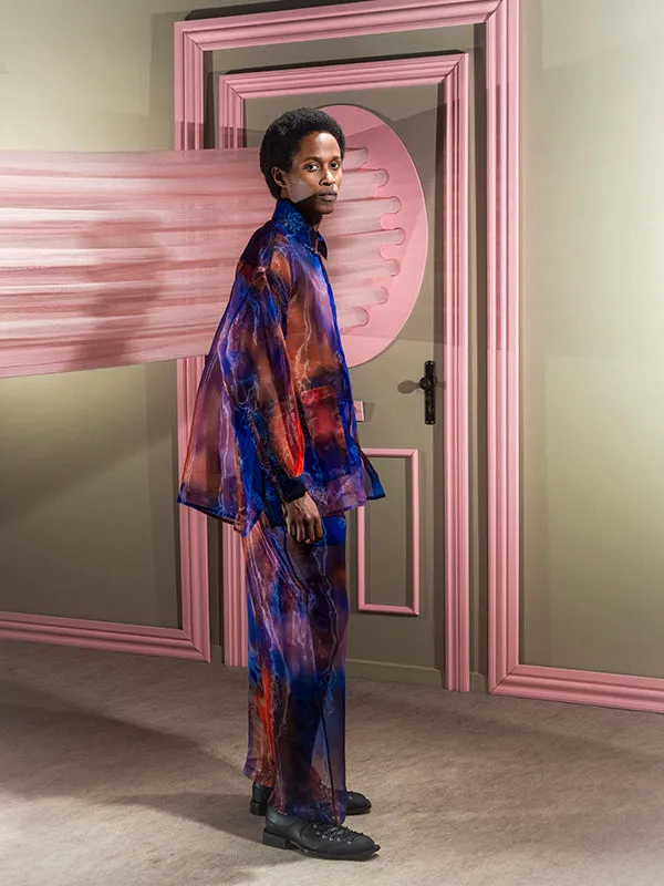 Eclipse Pants - Blue Orange Blur