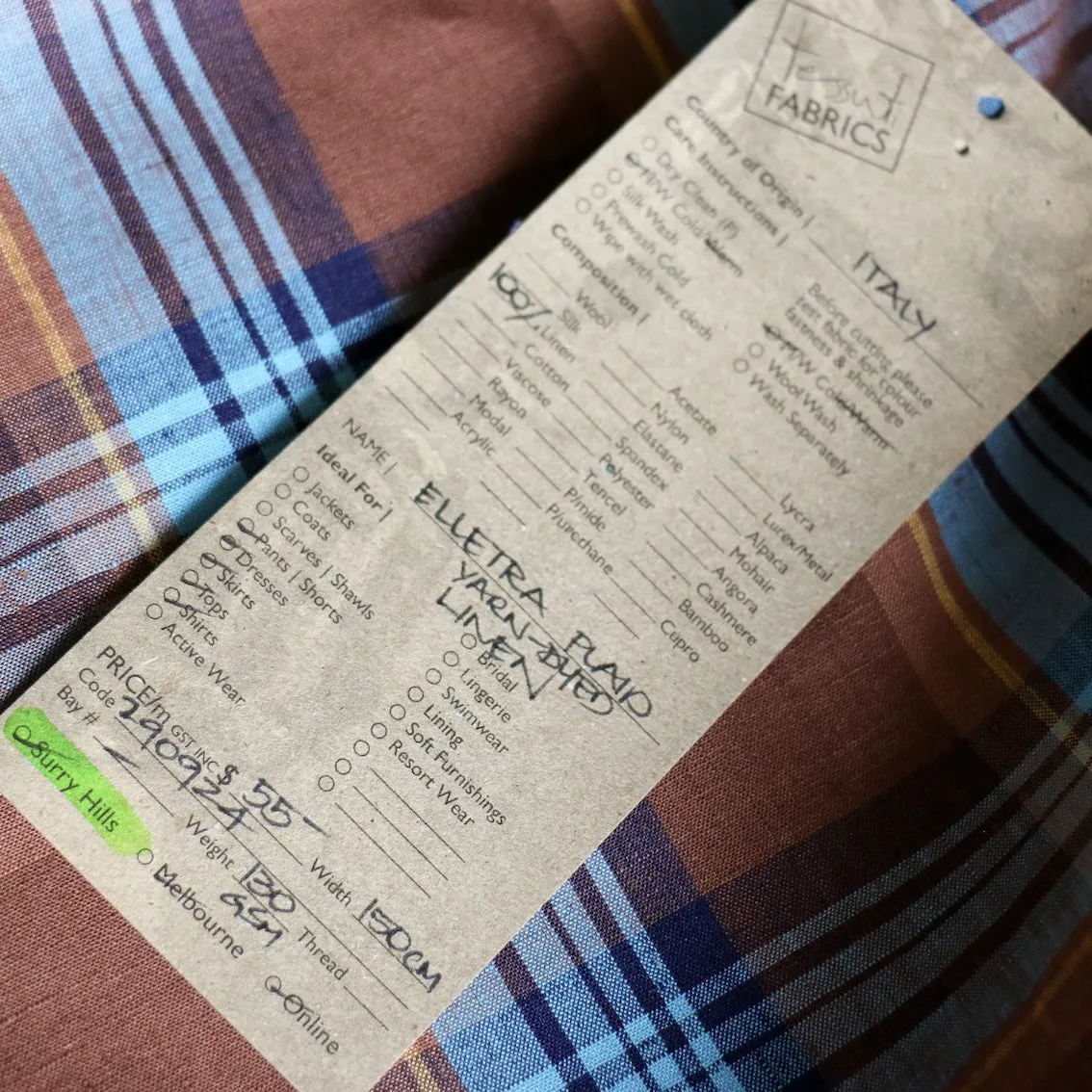 Electra Plaid Yarn Dyed Linen