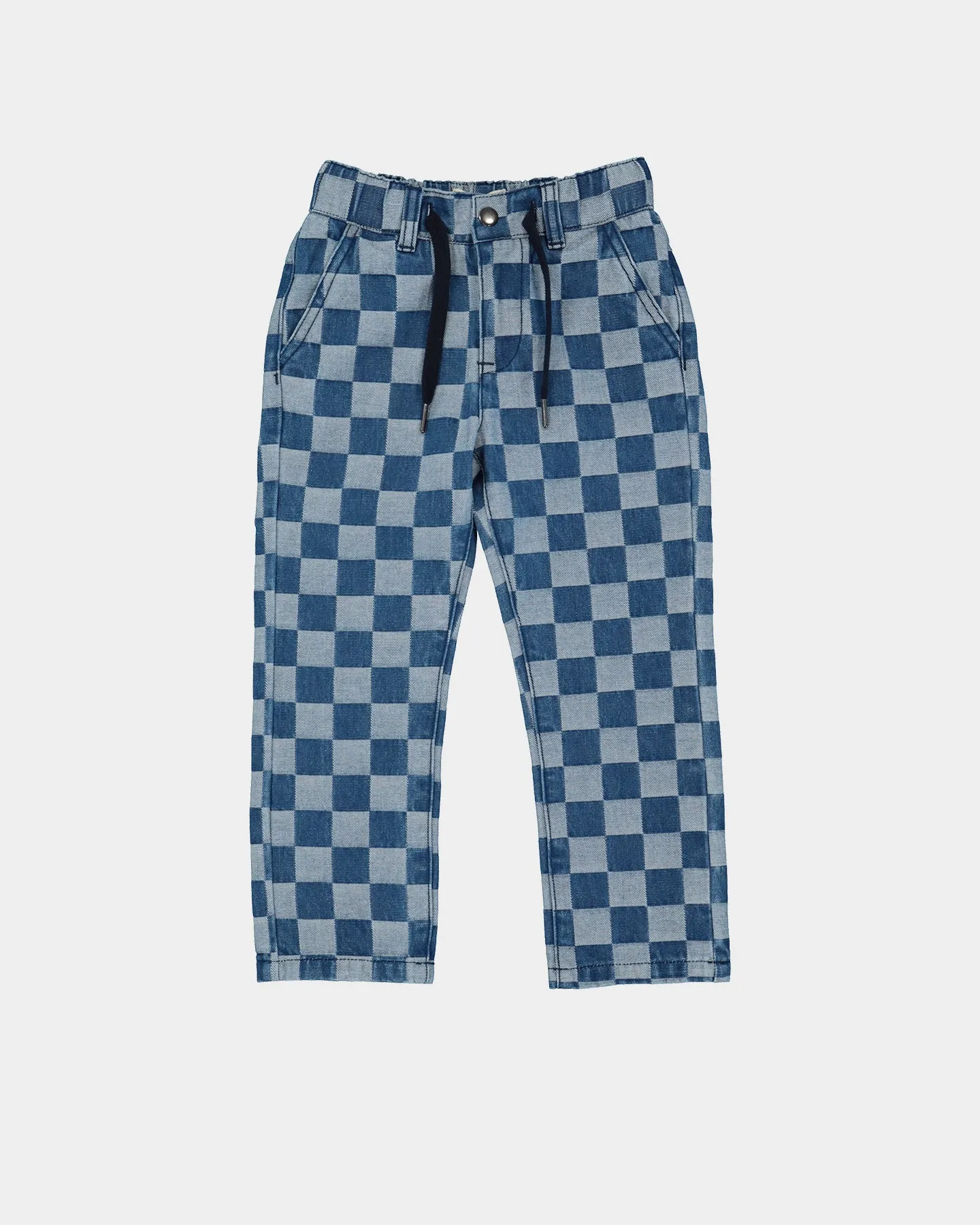 EN ES KIDS Kid's 90's Checkerboard Pants Blue Check