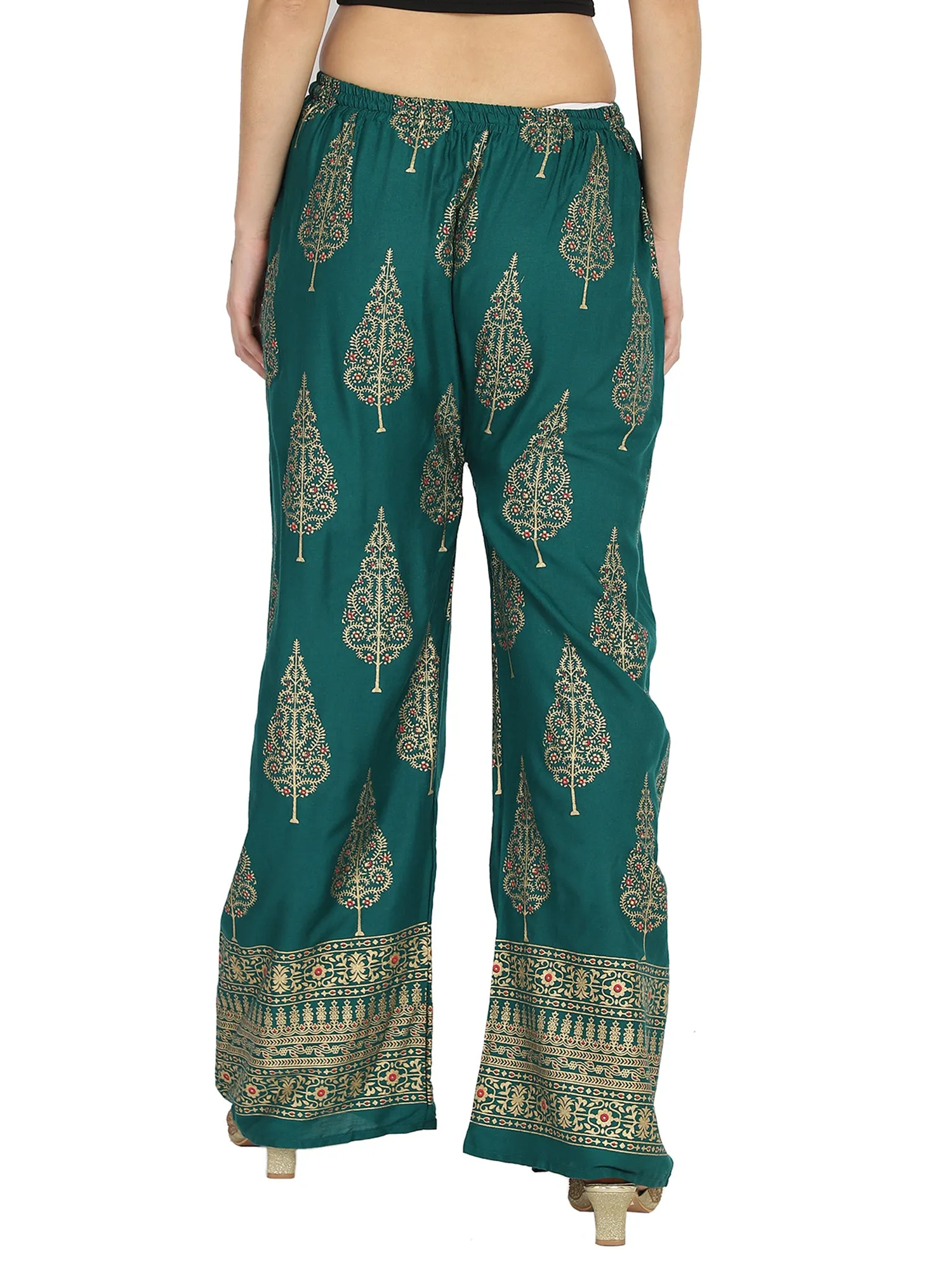 Green paisely palazzo pant