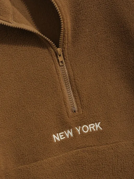 Half Zip Sweatshirt And Cargo Pants Set