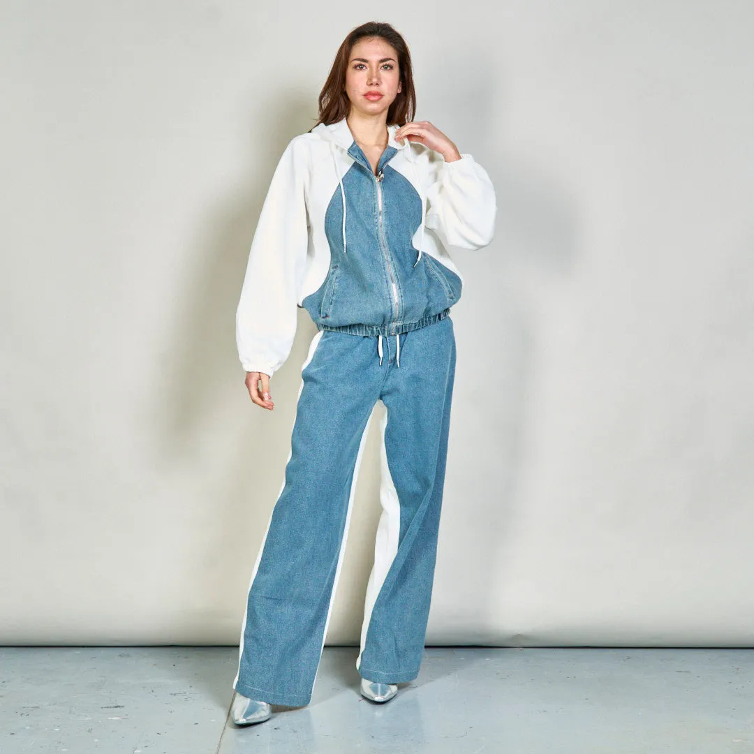 Hoodie jacket and drawstring pants set wholesale
