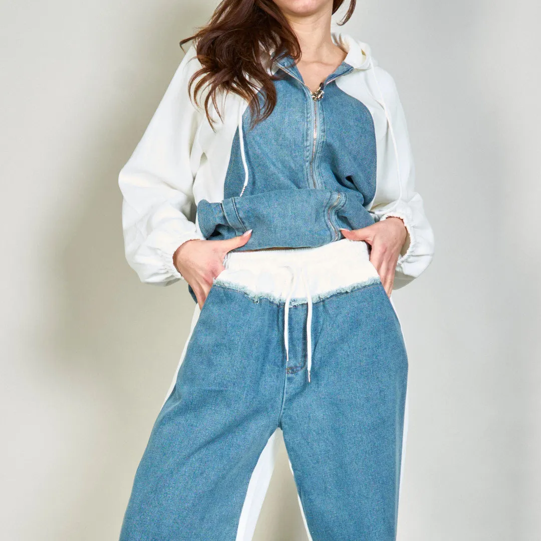 Hoodie jacket and drawstring pants set wholesale