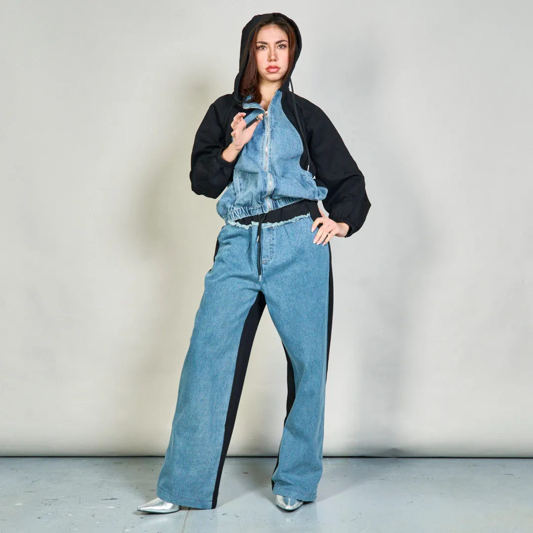 Hoodie jacket and drawstring pants set wholesale