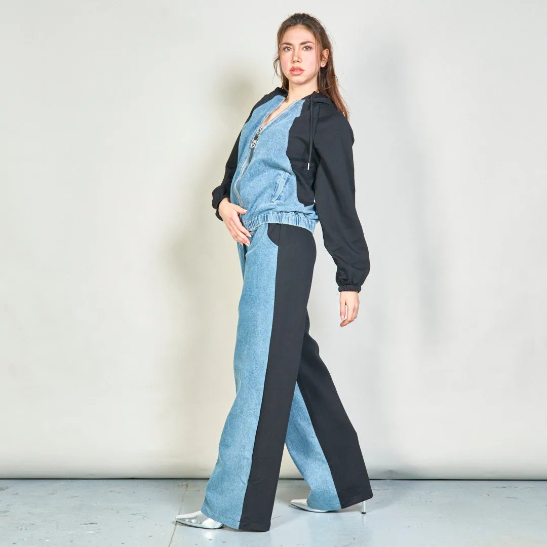Hoodie jacket and drawstring pants set wholesale