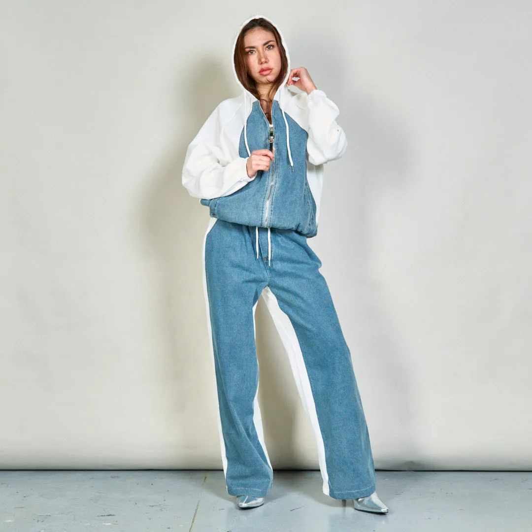 Hoodie jacket and drawstring pants set wholesale