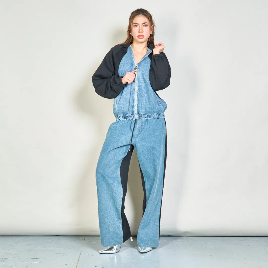 Hoodie jacket and drawstring pants set wholesale