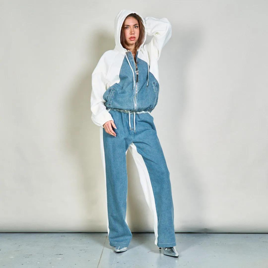 Hoodie jacket and drawstring pants set wholesale