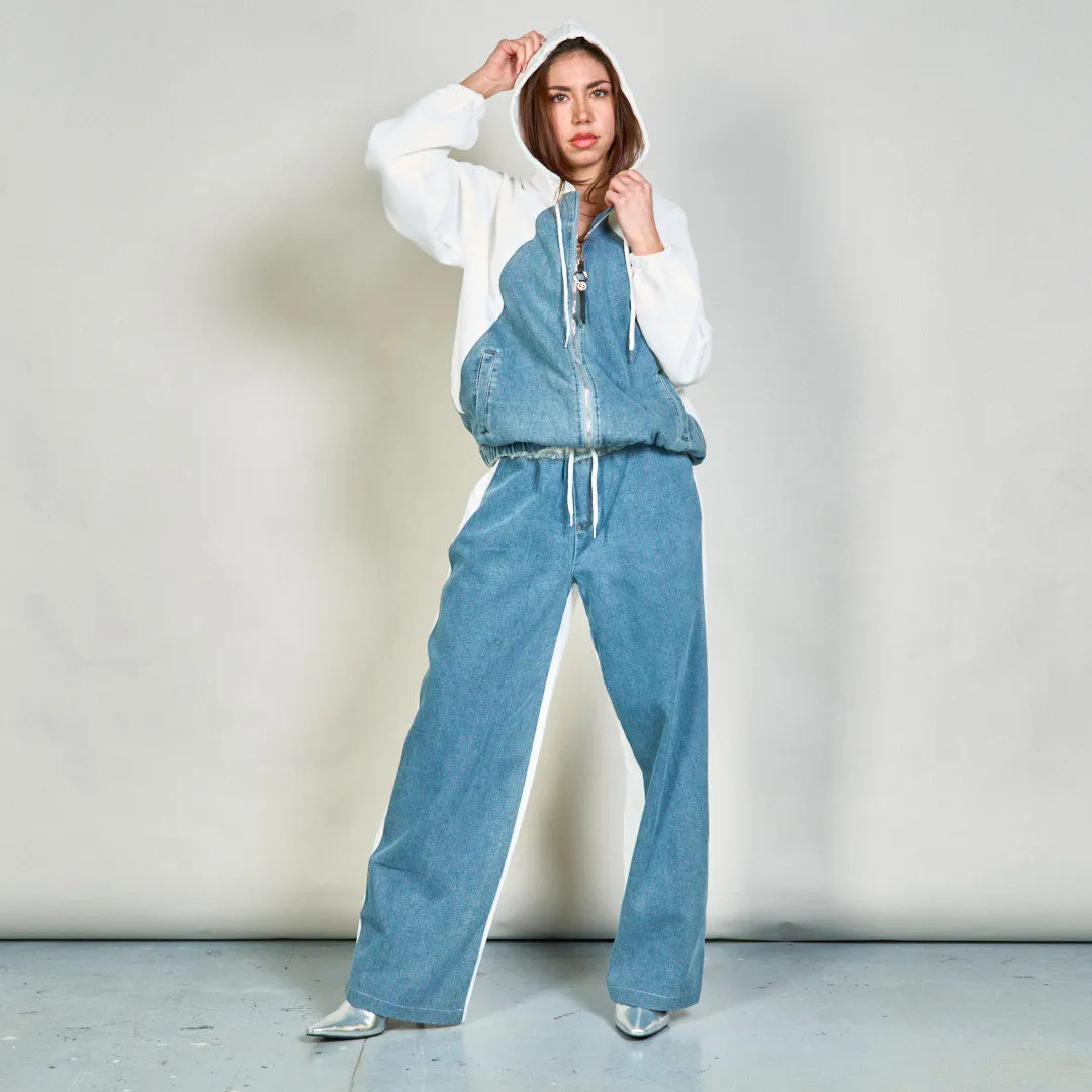 Hoodie jacket and drawstring pants set wholesale
