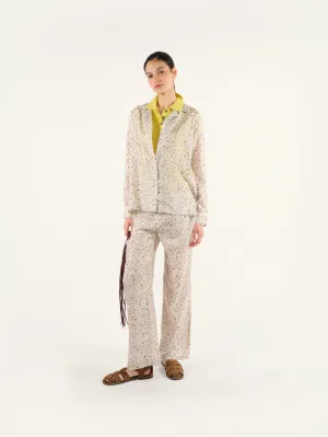 INDI - Floral printed wide-leg silk pants
