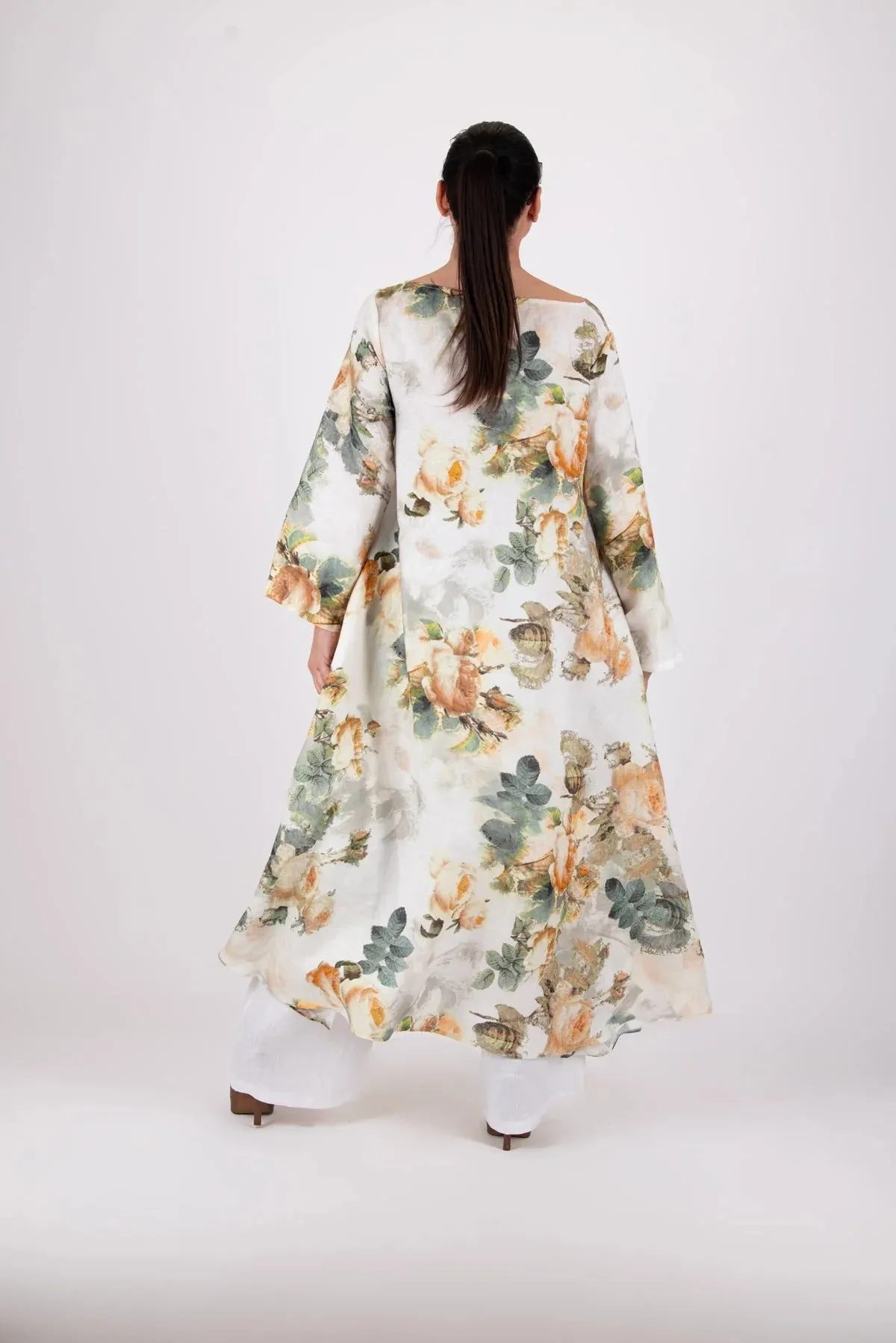 JESIKA WHITE WIDE LINEN PANTS