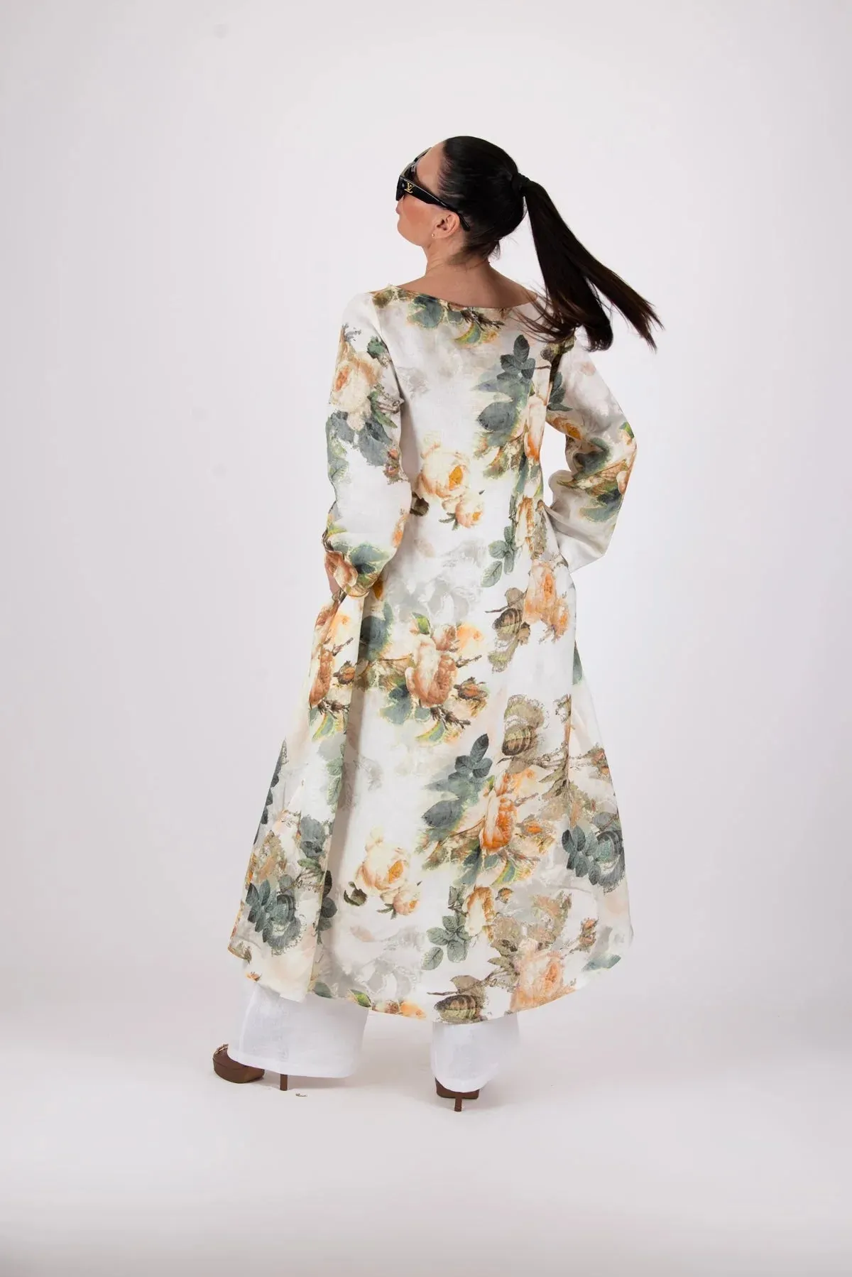 JESIKA WHITE WIDE LINEN PANTS
