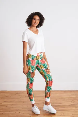Kiara Pineapple Print Jogger Pants