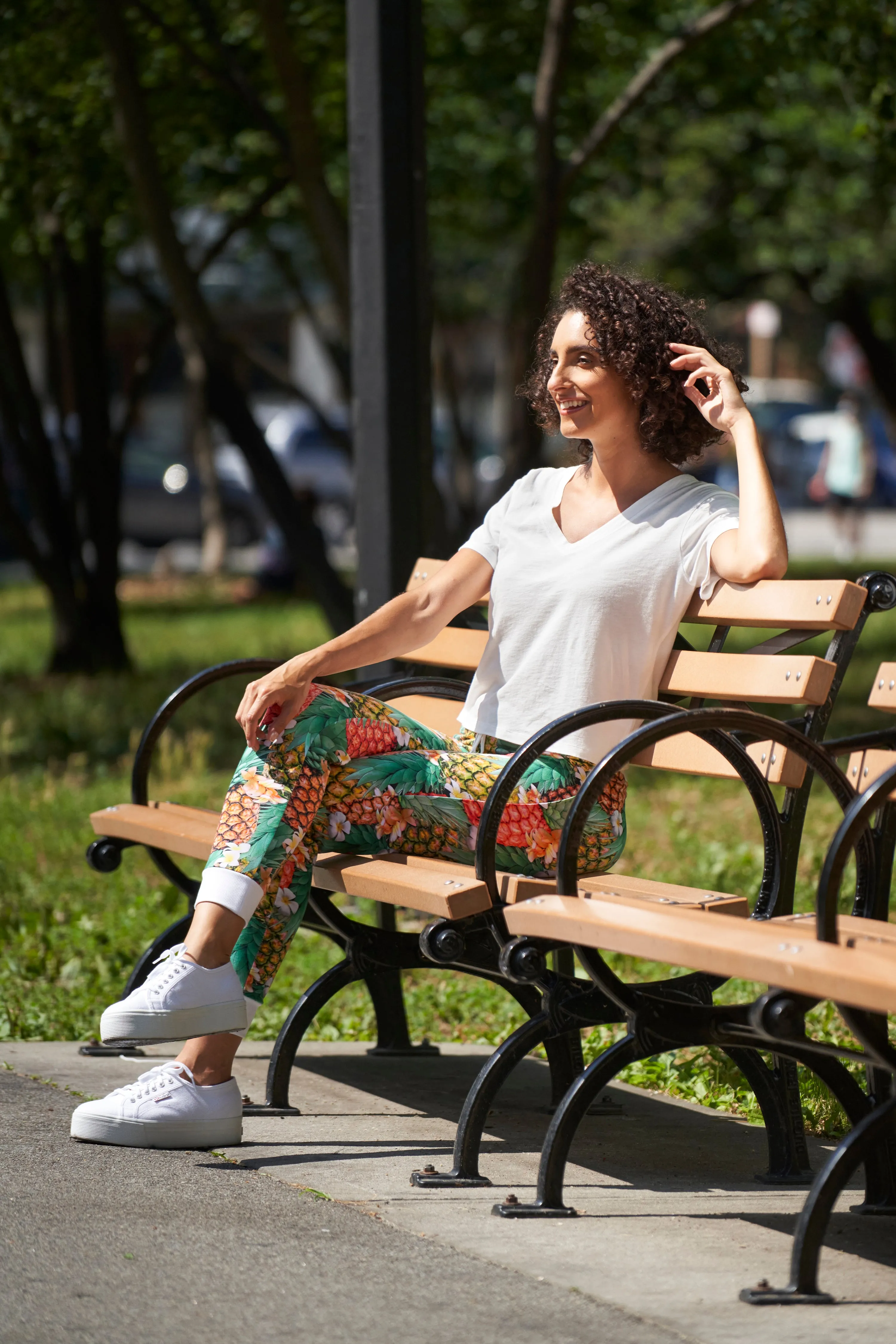 Kiara Pineapple Print Jogger Pants