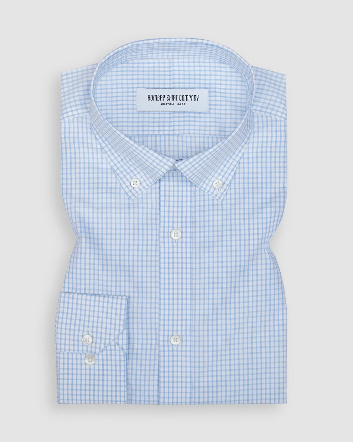 light blue checks shirt