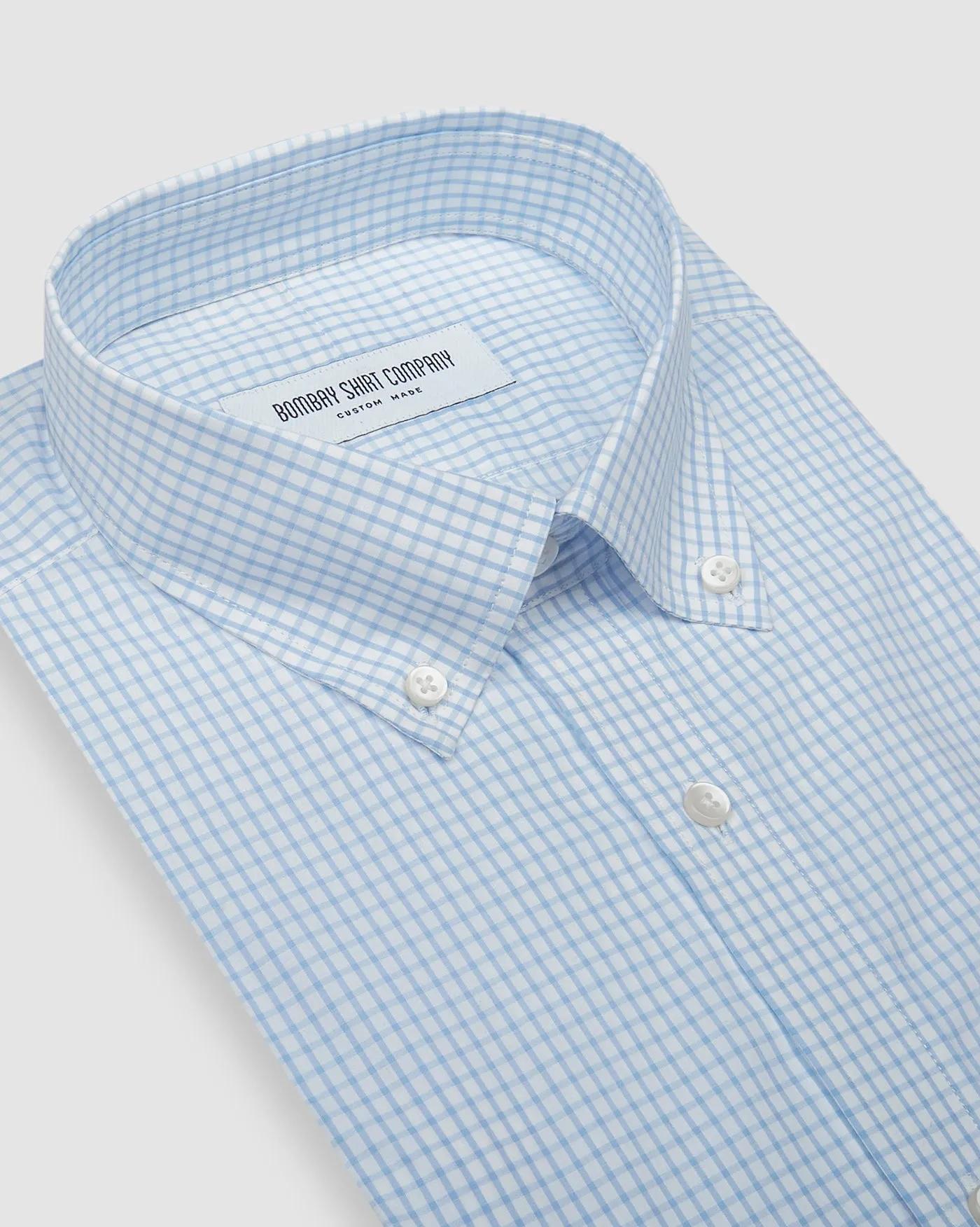 light blue checks shirt