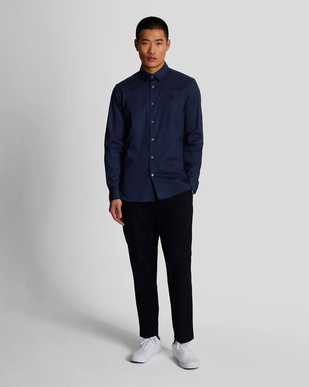 Long Sleeve Slim Fit Poplin Shirt