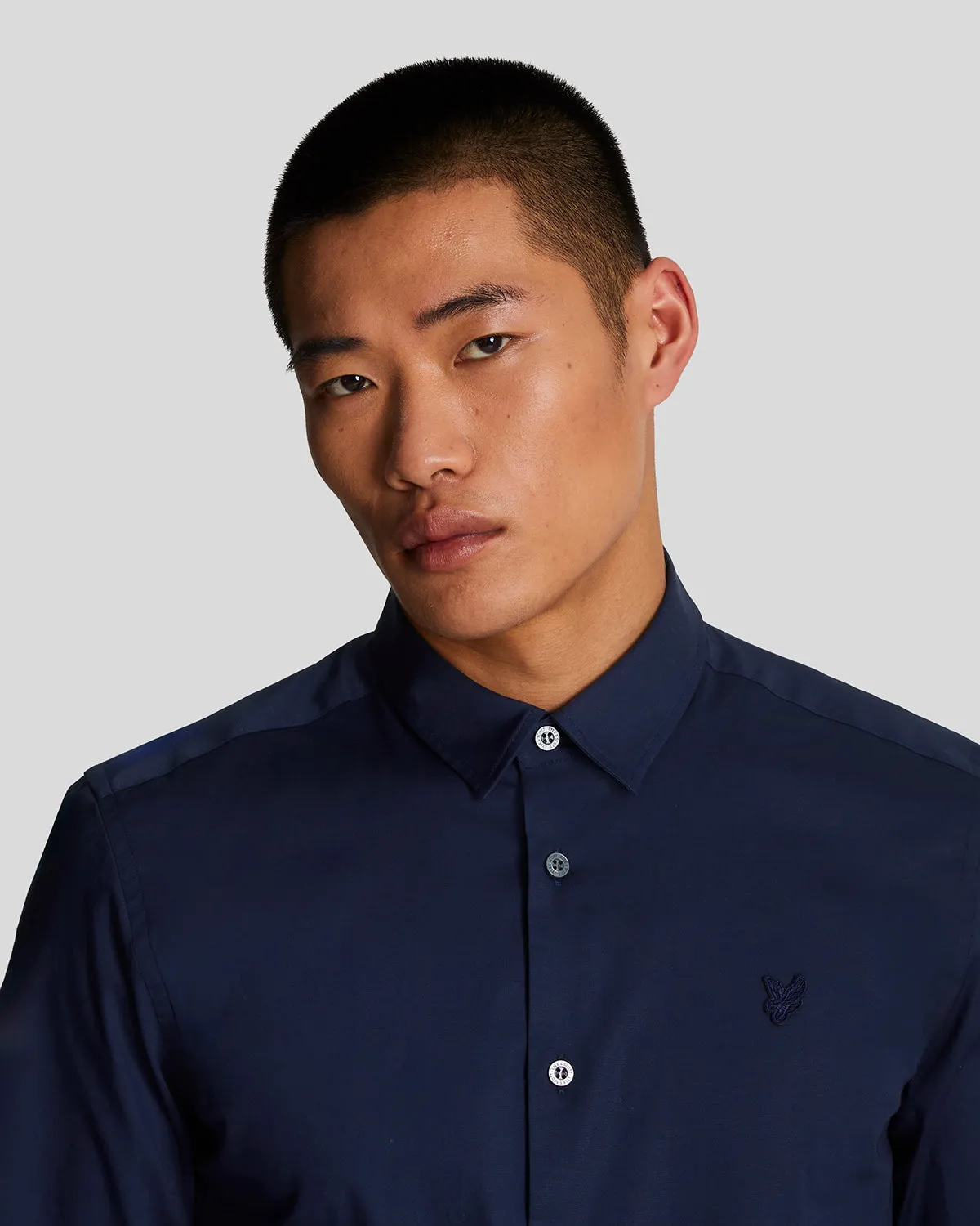 Long Sleeve Slim Fit Poplin Shirt
