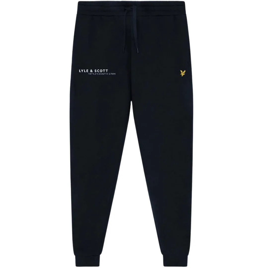 Lyle Scott Co Ordinate Print Navy Blue Sweat Pants