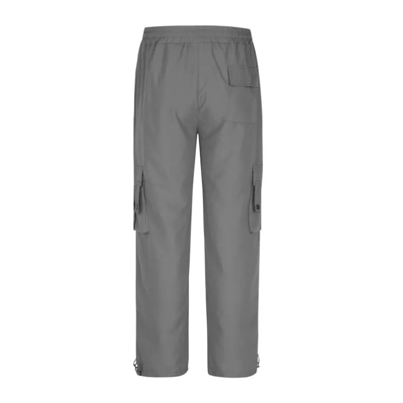 Men's Casual Loose Multi-Pocket Drawstring Elastic Waist Work Pants 41029937M