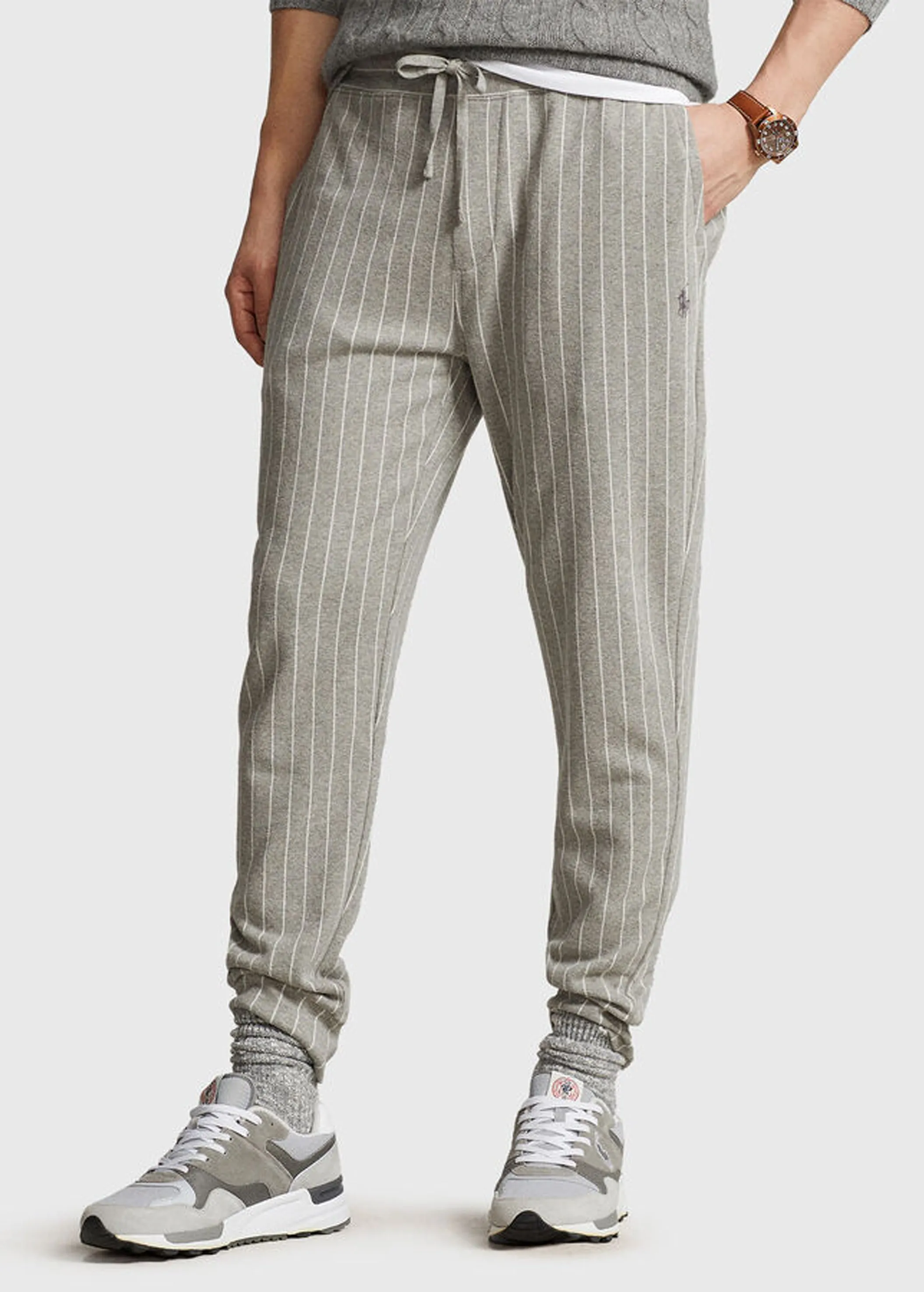 Men's Striped Pants,Grey
